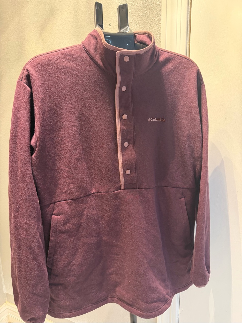 Columbia Plum Snap-Placket Fleece Pullover
